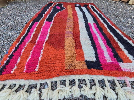Marokkaans ecru vloerkleed met kleurrijke patronen 250cmx150cm – Vloerkleden en tapijten, Wool, Bohemian (photo 9 of 10)