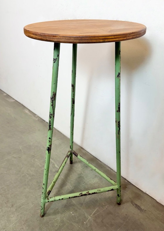 Image 1 of Tabouret d'atelier industriel vert, années 1960