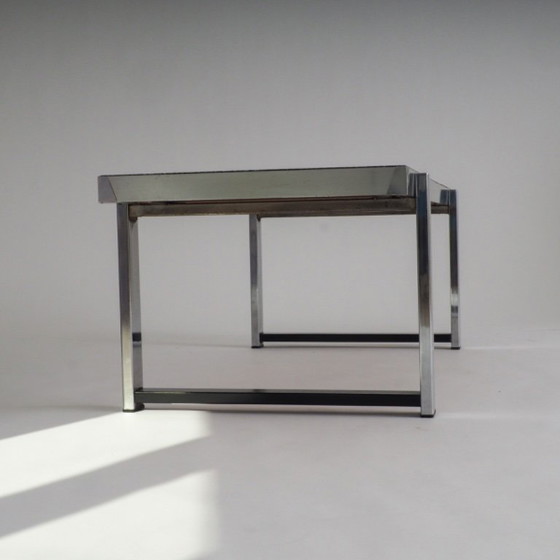 Image 1 of Mid-Century Modern Sunburst Tile Coffee Table