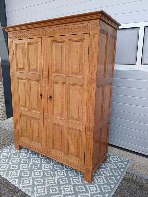 Image 1 of Beautiful Quality 20th Century Buffet Cabinet / Cupboard With Carvings by Zonnerad among others