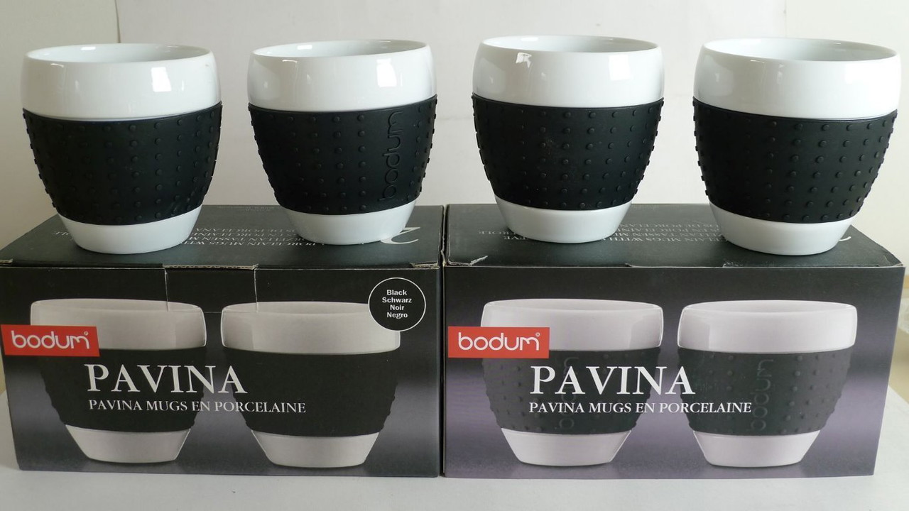 Four porcelain Bodum Pavina mugs, 0.25 L | 27 | Whoppah
