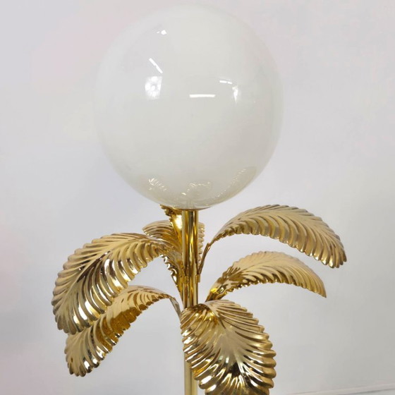 Image 1 of LS Italy gold palm tree lamp table model gilded 70s