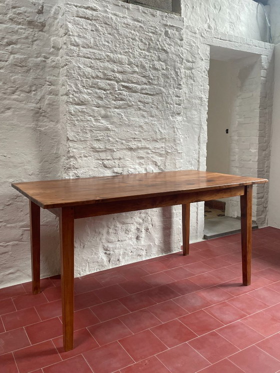 oude Franse eettafel met aanzetblad, houten penverbindingen – Wood (photo 14 of 27)
