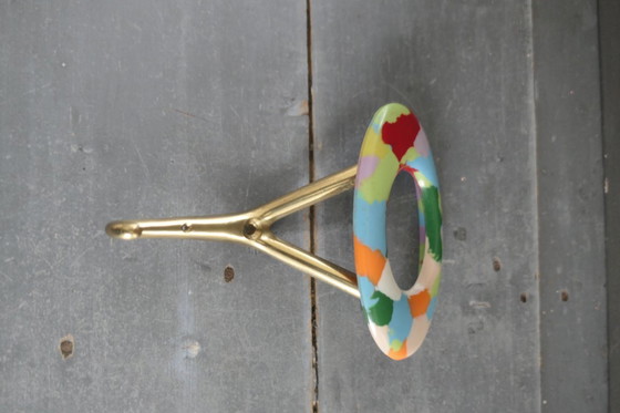 Image 1 of Vintage set Italian Design coat rack hooks copper resin