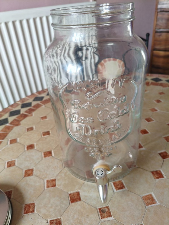 Image 1 of Distributore di bevande in vetro vintage XL da 10 litri
