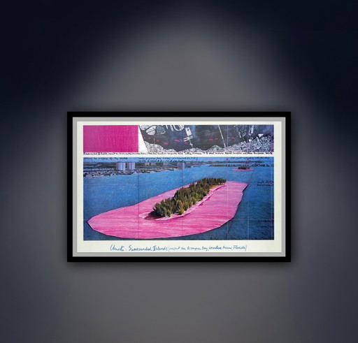 Christo: "Surrounded Islands" project Biscayne Bay Miami Florida, 1980 - 1983.