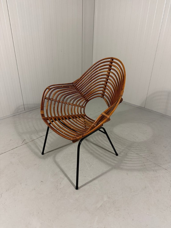 Image 1 of Rotan fauteuils van Rohé Noordwolde, Nederland 1960’s