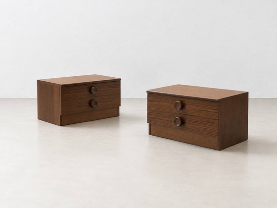 2 Mid-Century Nightstands, 1970s – Wood (photo 3 of 13)