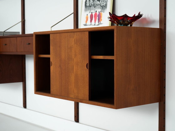 Image 1 of Teakhouten wandrek, Deens design, jaren 60, ontwerper: Poul Cadovius