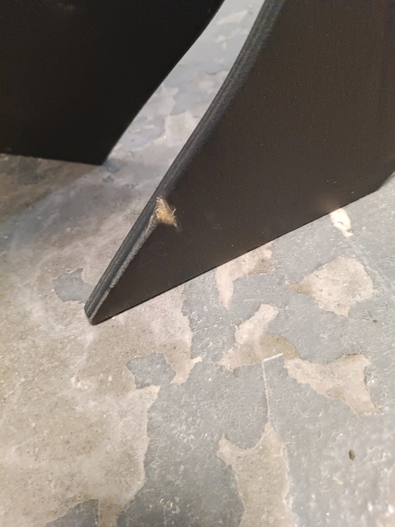 Image 1 of Geometric wavy wooden room divider screen 