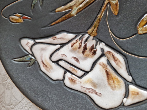 Image 1 of Piatto da parete.Decorazione floreale.Ruscha.Germania