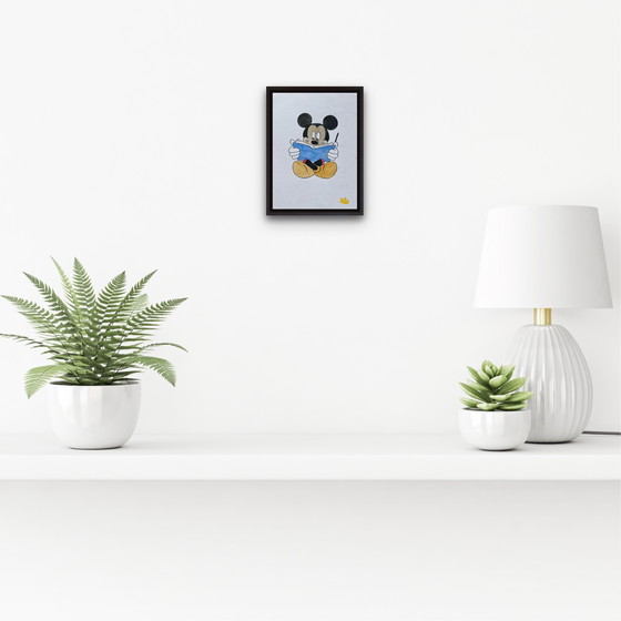 Image 1 of Watercolor illustration of Mickey Mouse, 21x15cm