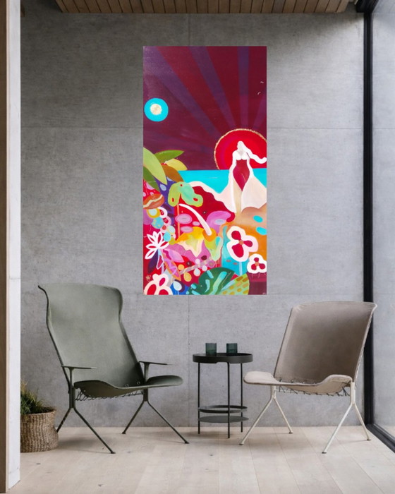 Acrylic painting #Bloom 70x140cm – joart, Paintings & Drawings, Canvas (photo 2 of 15)