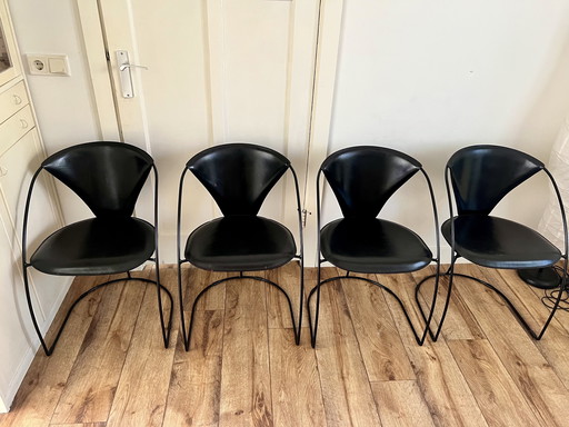 4 Dining Chairs From Arrben Italy