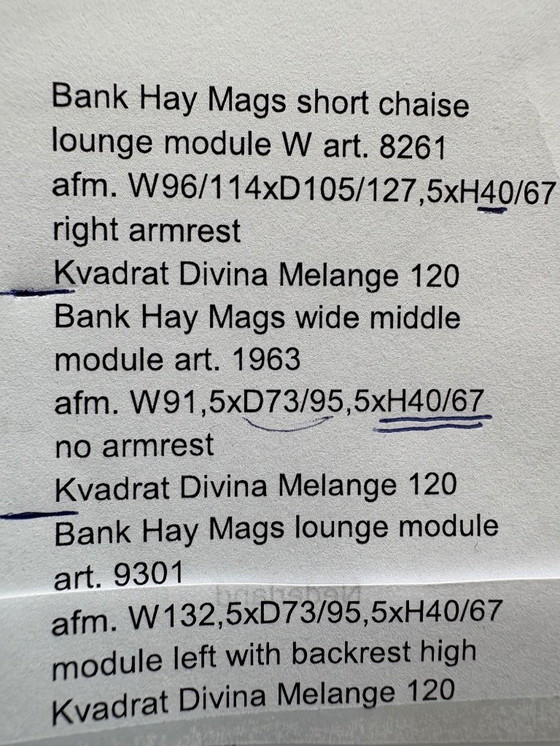 Image 1 of Sofa Hay Mags and 3x Hay Mags Cushions