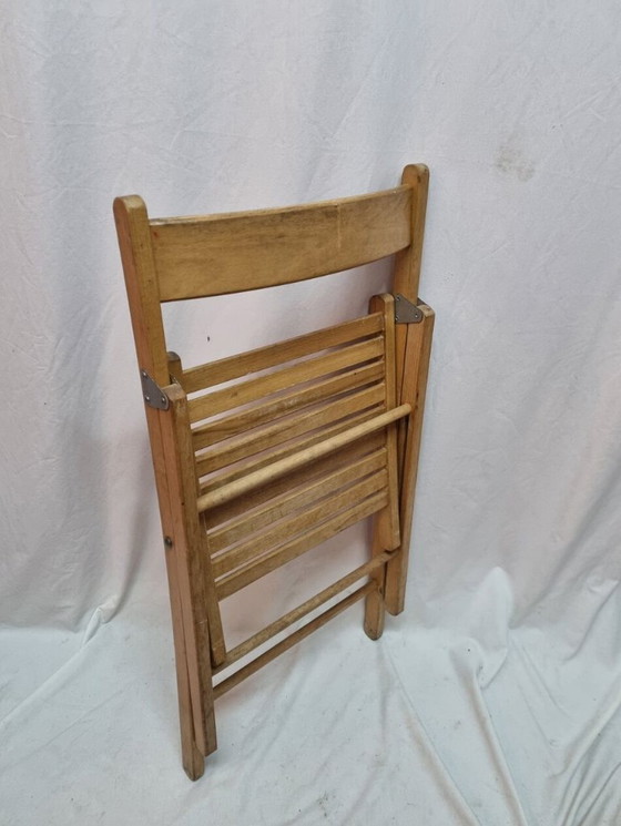 Image 1 of 1980 wooden folding chair