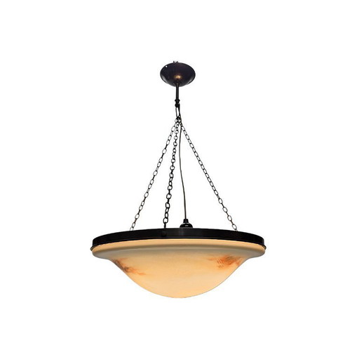 Suspension en verre à motif marbré, années 1950