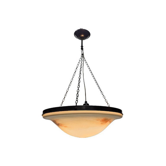 Image 1 of Suspension en verre à motif marbré, années 1950