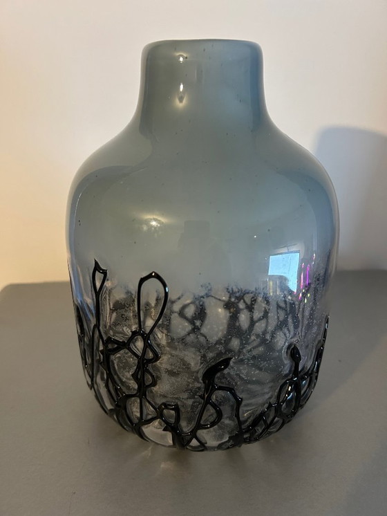 Image 1 of Murano vase handmade with melted wires 1960s