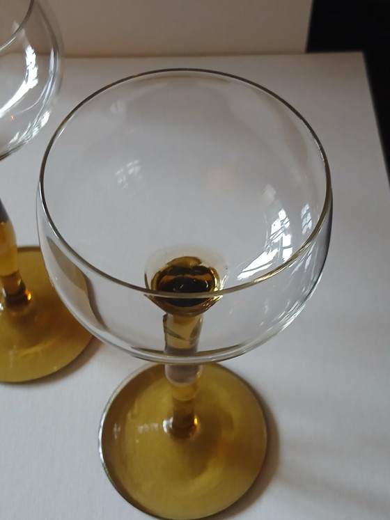 Image 1 of 2 antieke wijnglazen Jugendstil / Art Nouveau