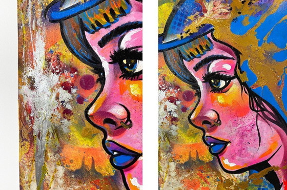 Image 1 of YOUTHONE - Golden pulse of the city - Artist canvas