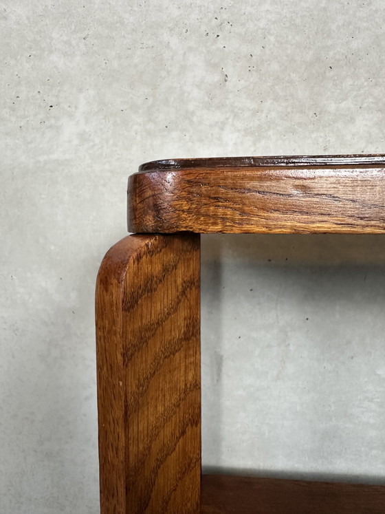 Image 1 of Art Deco side table - oak