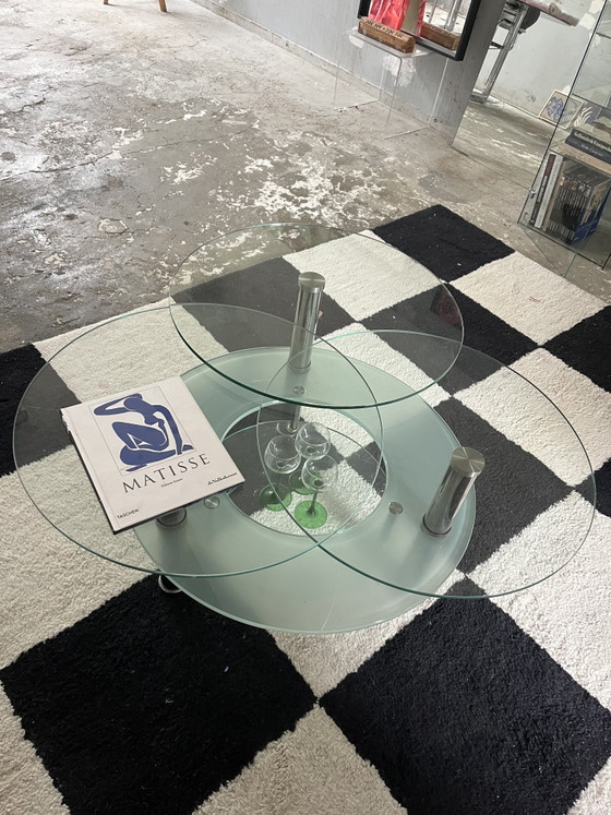 Image 1 of Coffee table with rotating leaves