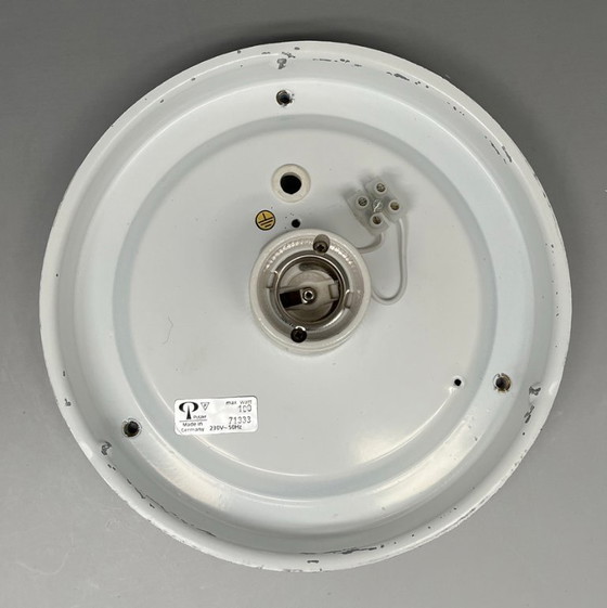 Image 1 of Lampada da soffitto Peill & Putzler “KIBO” (Modello 71333) – Germania, vetro opalino/trasparente, vintage