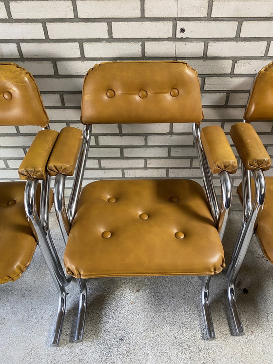 Image 1 of 4 vintage Jerry Johnson stoelen seventies
