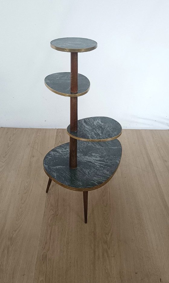 Image 1 of Tavolino portavasi anni Cinquanta con 4 ripiani