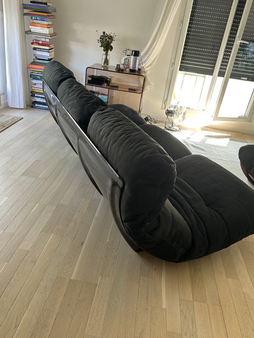 Ligne roset Marsala schwarz alcantara sofa