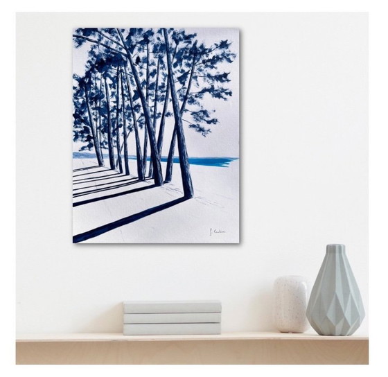 Image 1 of Oost-Indische inkt op natuurlijk papier 300g Onderwerp: Cap Coz Formaat 40x30 cm.