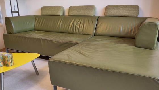 Image 1 of Montel corner sofa, leather with headrests