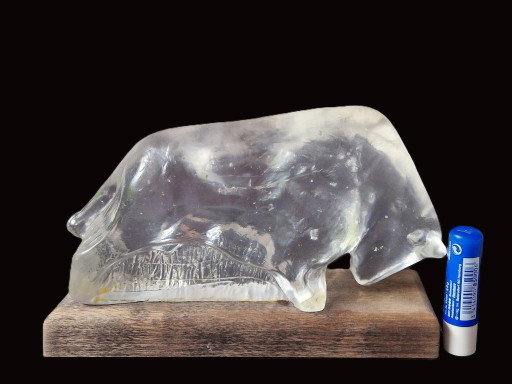 Pukeberg - Massiver Stier von Uno Westerberg - 2272 Gramm - 60er Jahre – glaskunst, Glass, Wood (photo 2 of 6)