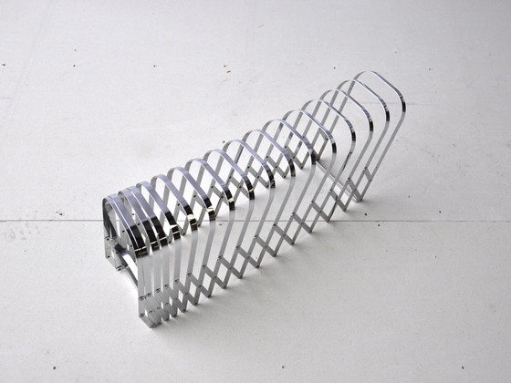 Image 1 of Vintage tijdschrift / tijdschriften rek van chroom