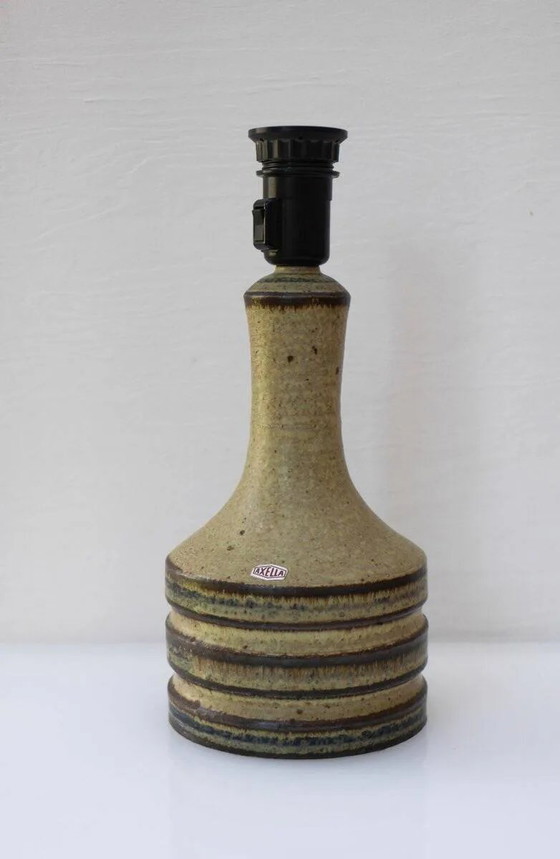 Image 1 of Vintage Danish stoneware pottery table lamp from Axella, 1970s