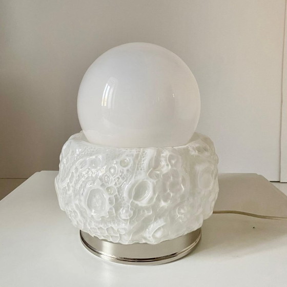 Image 1 of 1x Space Age Murano Table Lamp "Osso" Model, Italy 1970