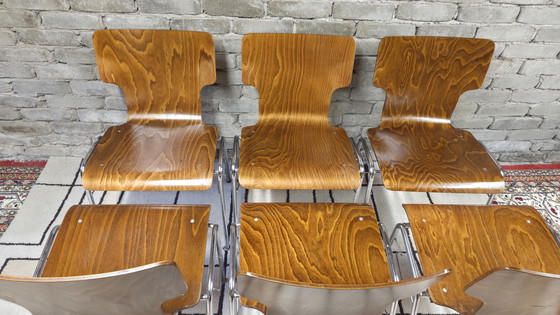 Image 1 of 6 vintage Scandinavische designstoelen uit de jaren 70