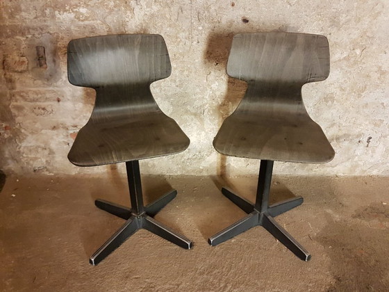 Image 1 of Selezione di varie sedie vintage per bambini piccoli/scuola materna, totale 9 pezzi