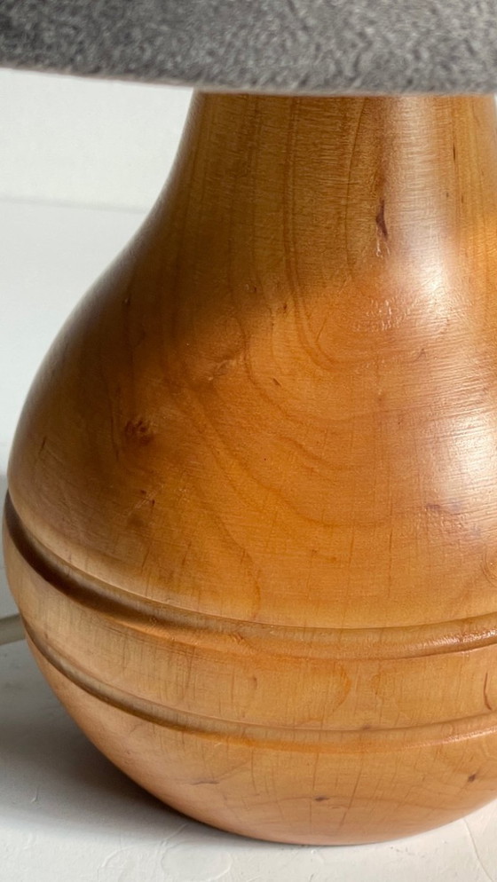 Image 1 of VINTAGE Solid Wood Pear-Shaped Lamp