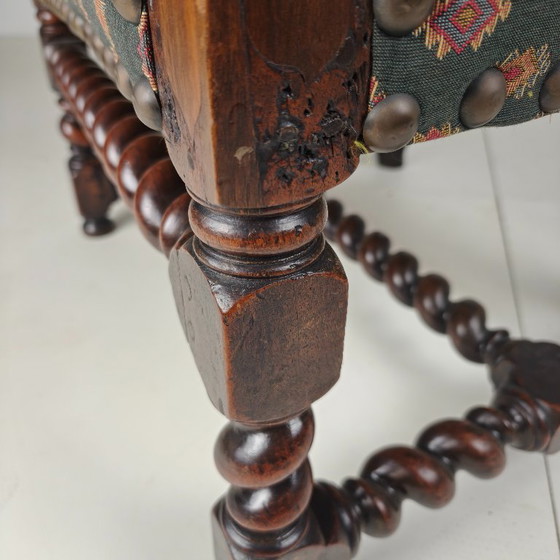English Barley Twist Library Armchair in Dark Oak, circa 1700 – Other (photo 12 of 13)