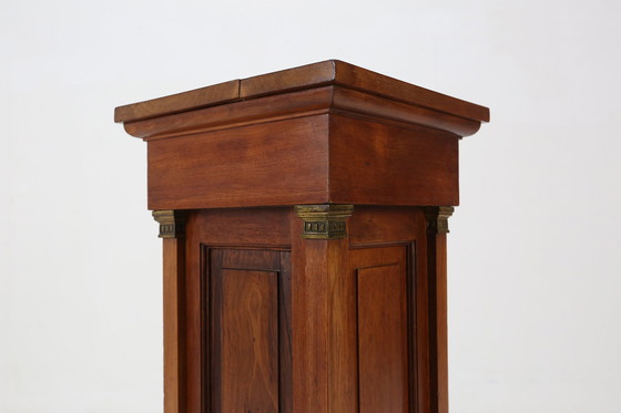Image 1 of 20th Century Antique Style Brass and Wood Console Table or Pedestal