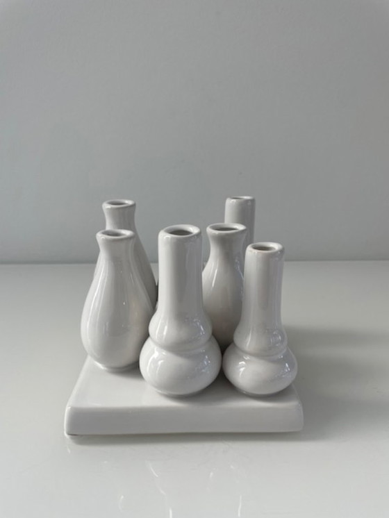 Image 1 of Design vase multiflower white ceramic