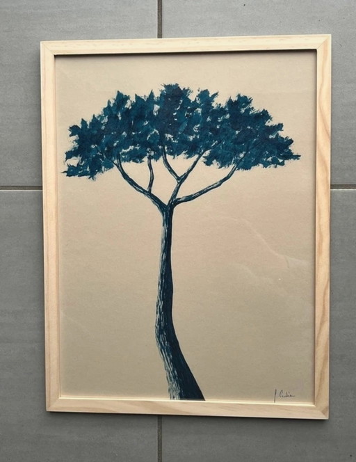 Ink on paper, 40x30 cm, framed.