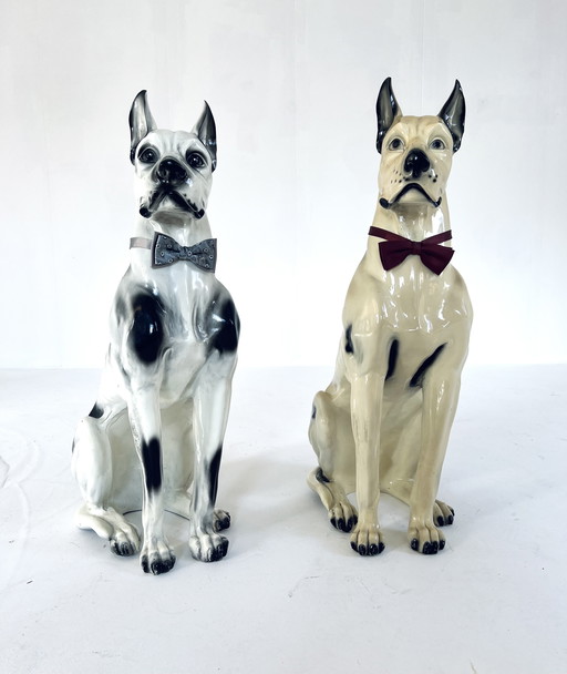 2X Ceramic Great Dane