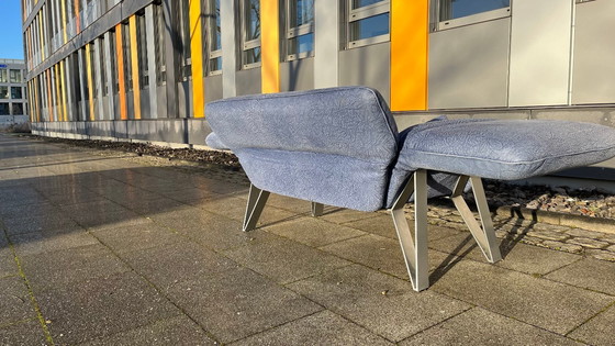 Image 1 of De Sede Design Sofa DS142 Leather (embossed) blue