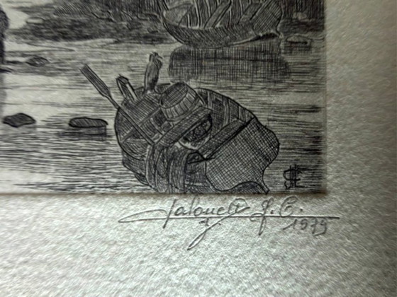 Image 1 of Lot de 2 estampes originales signées – Steinlen & J.C. Lalouette – XXe siècle
