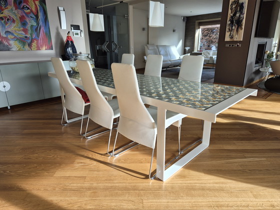 Image 1 of Esstisch Lens mit 6 Stühlen, B&B Italia