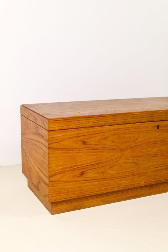 Image 1 of Baúl cofre para mantas de teca de mediados de siglo de Riis Antonsen, Aabenraa Dinamarca, años 60