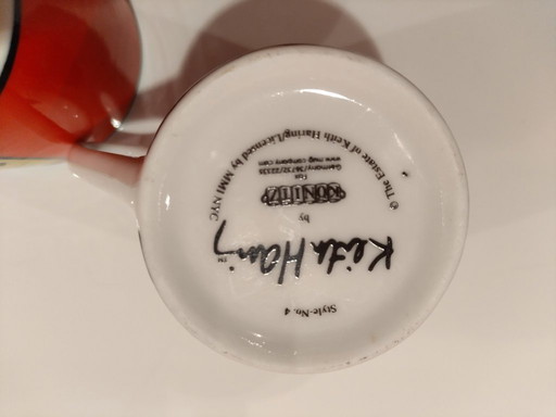 Tasses à expresso Keith Haring en porcelaine Könitz (5 ensembles)